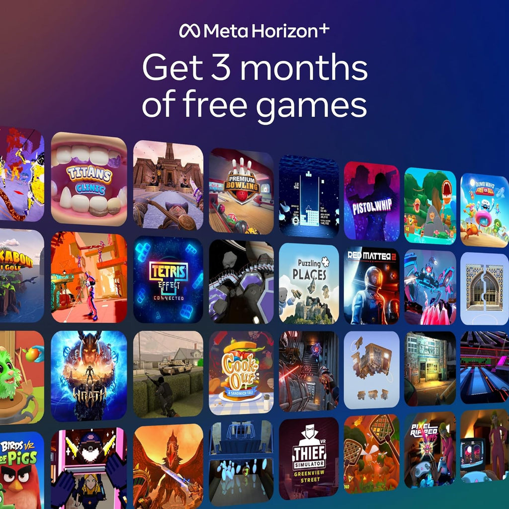 Meta Quest 3S 128GB | VR Headset — Thirty-Three Percent More Memory — Virtual Reality Without Wires — Access to 40+ Games with a 3-Month Trial of Meta Horizon+ Included (Renewed Premium)