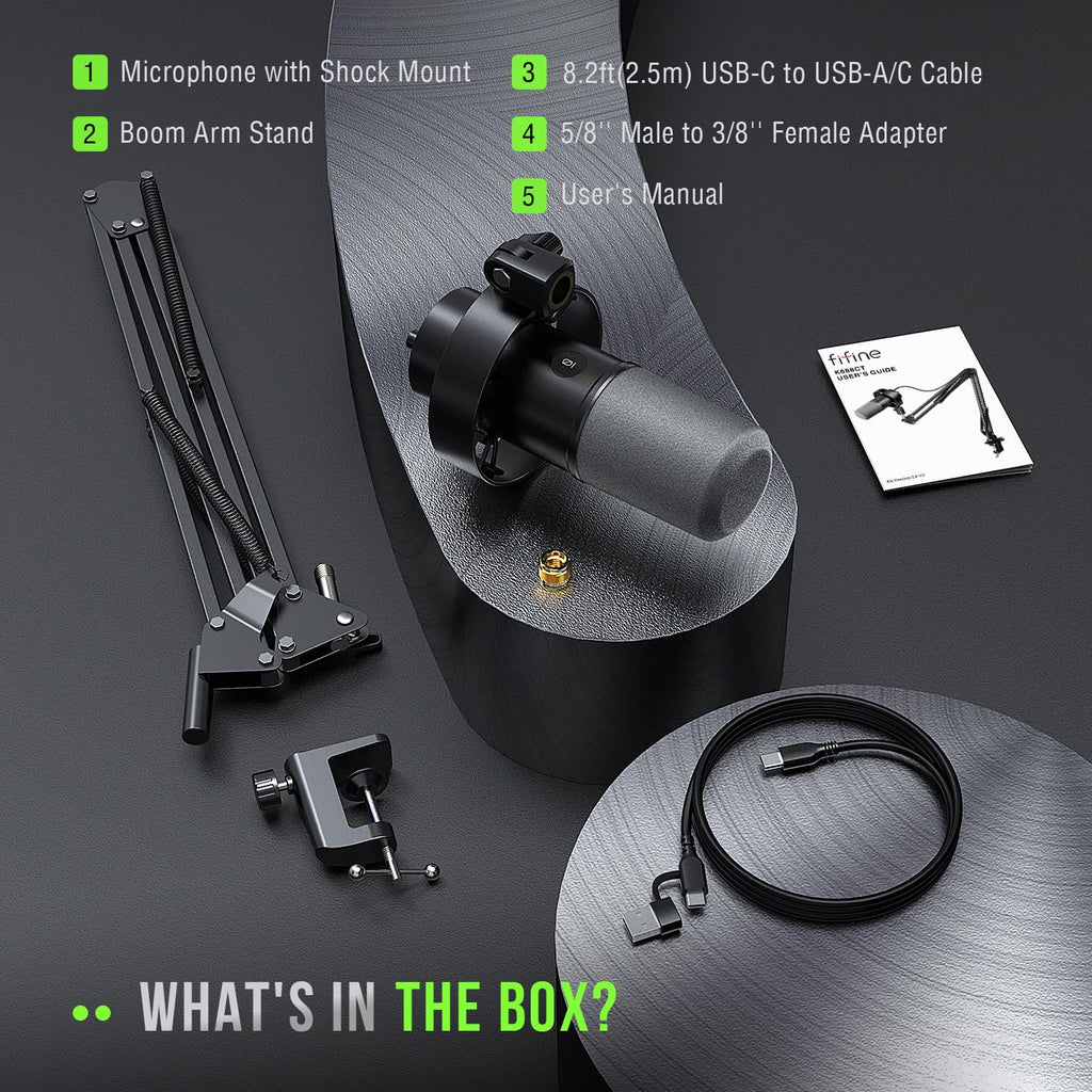 FIFINE K688 USB/XLR Dynamic Podcast Microphone Kit