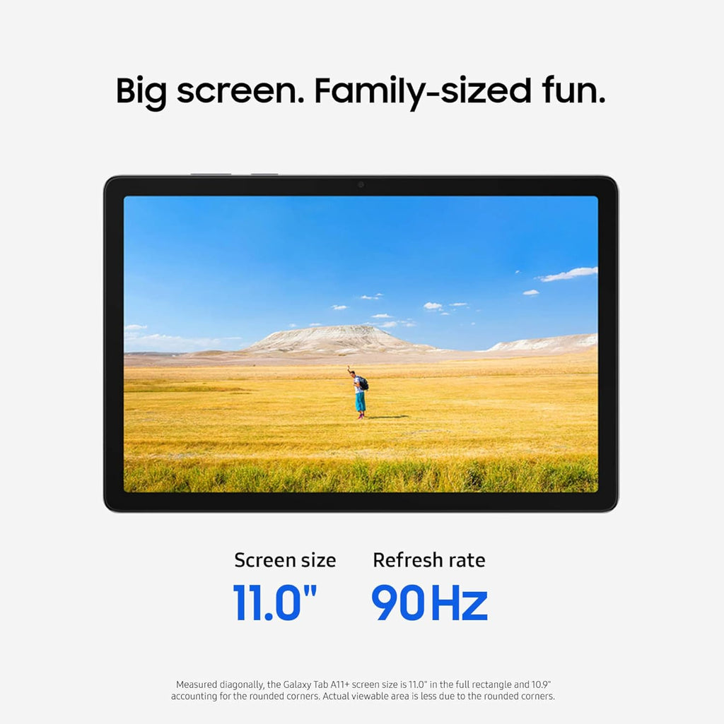 Samsung Galaxy Tab A11+ 8GB RAM, 256GB Storage, Optimized Performance, Long Lasting Battery, Expandable Storage, Large Display, Dolby Atmos Speakers, AI Assist, Slim, Light, 2 Year Warranty, Gray