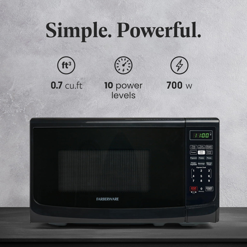 FARBERWARE 0.7 Cu. Ft. Countertop Microwave Oven - 700 Watts