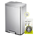 EKO Madison Brushed Stainless 50L Step Trash Can