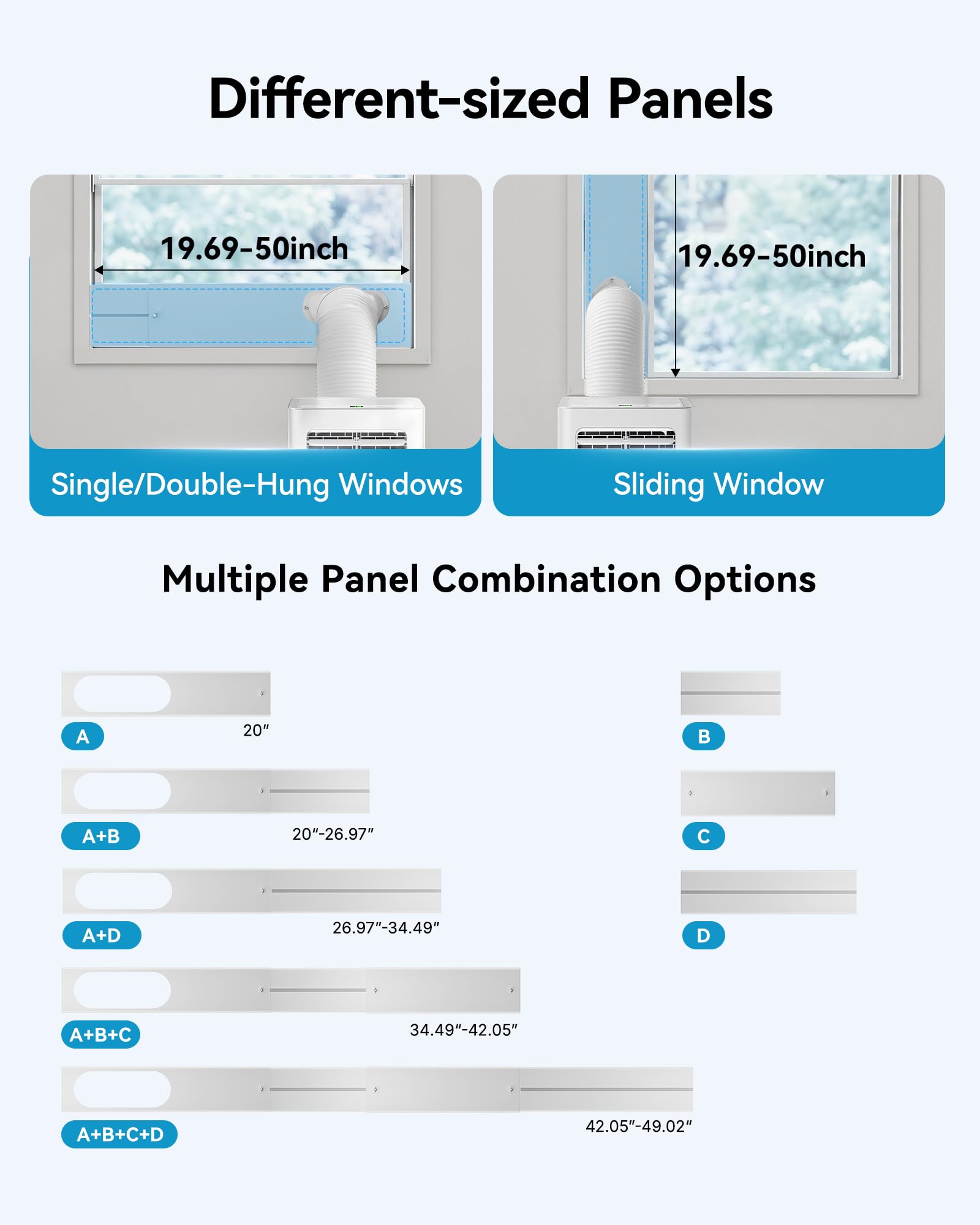 FEELFUNN 8000 BTU Portable Air Conditioner - 3-in-1 Quiet AC