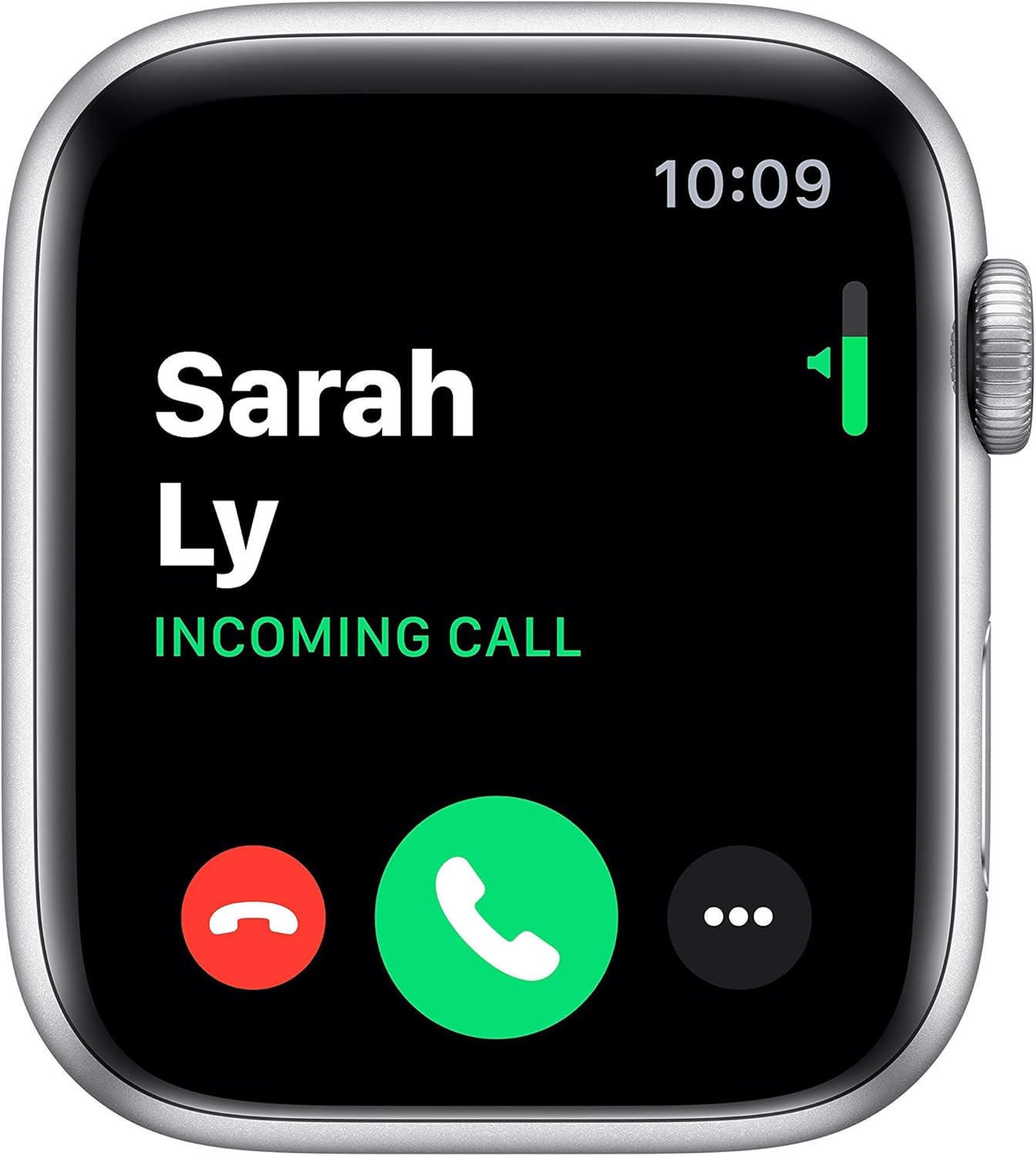 Apple Watch Series 5 (GPS, 44MM) - Silver Aluminum Case with White Sport Band (Renewed)