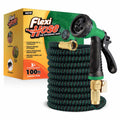 FLEXI HOSE Expandable Garden Hose 100FT with 8 Function Nozzle
