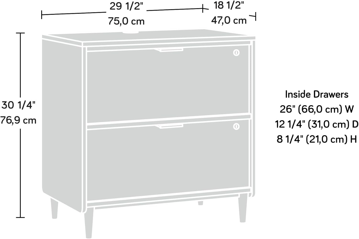 Sauder Clifford Place Lateral File, Grand Walnut finish
