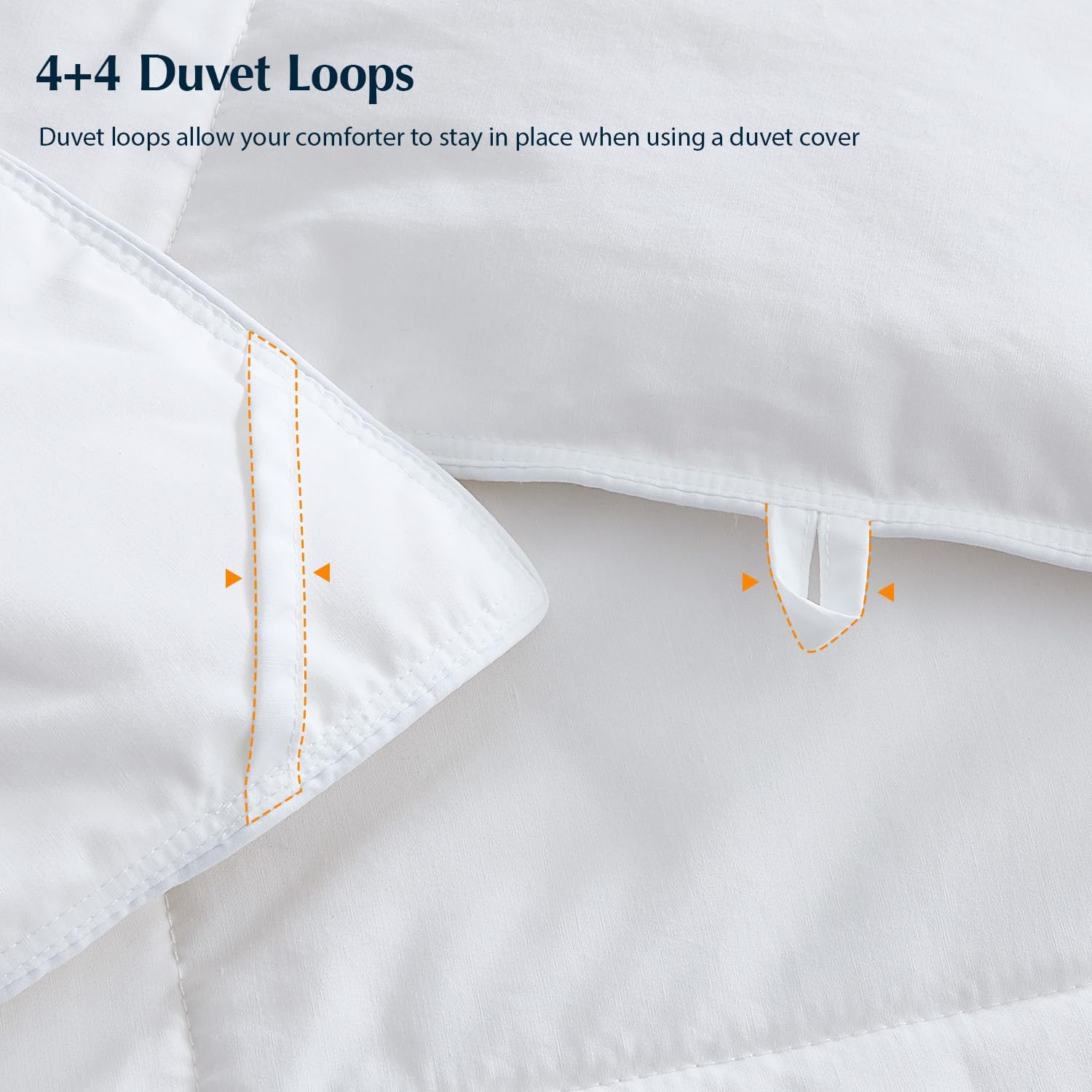 Pacific Coast Lightweight Goose Feather Down Fiber Comforters King Size, Summer Duvet Insert, Ultra Soft, Breathable, Hotel Luxury Bedding Comforter with 8 Tabs, White, 106 x 90 inches