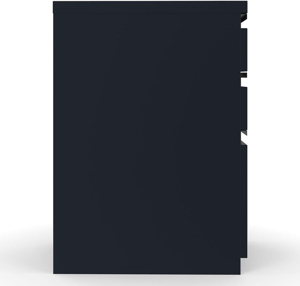 STAPLES 3-Drawer Vertical File Cabinet, Letter Size Documents, Lockable, 19.88" D x 15" W x 27.75" H, Black