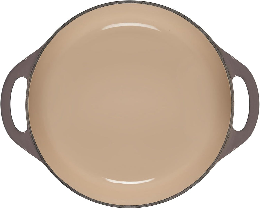 Le Creuset Cast Iron Shallow Round Dutch Oven, 2.75qt, Oyster