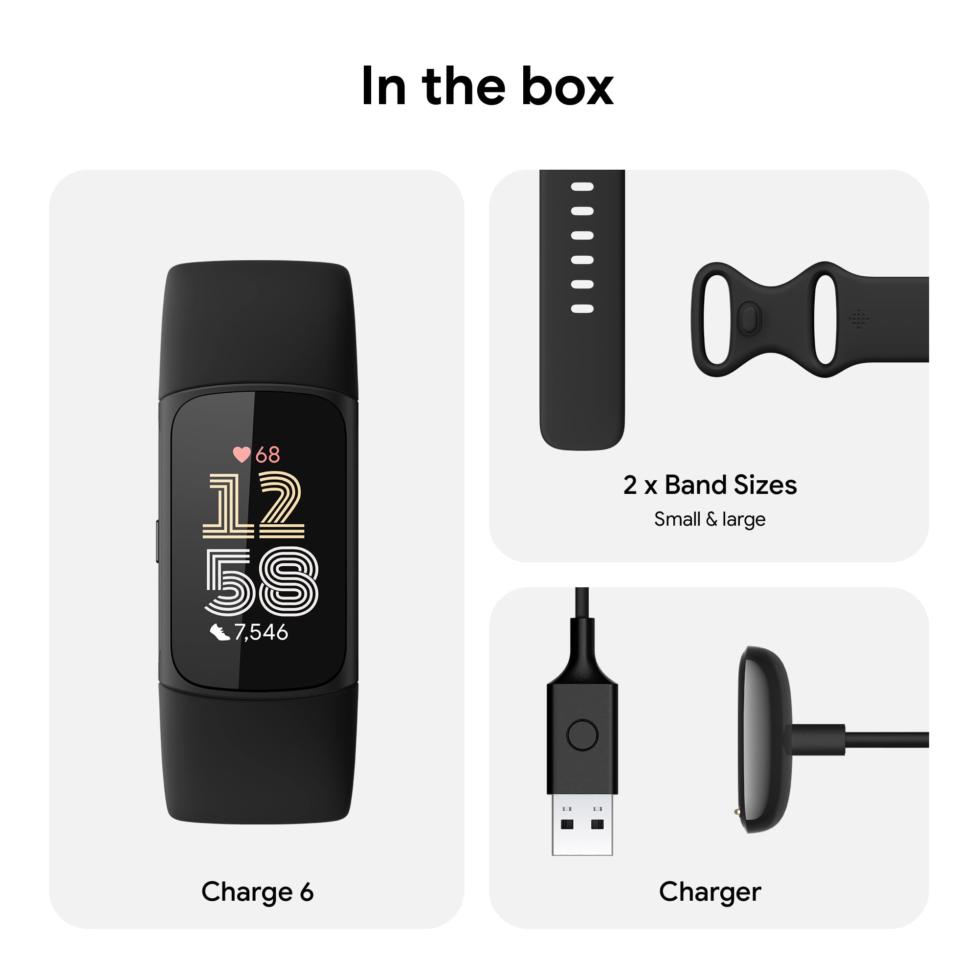 FITBIT Charge 6 Fitness Tracker with GPS and Heart Rate Monitoring