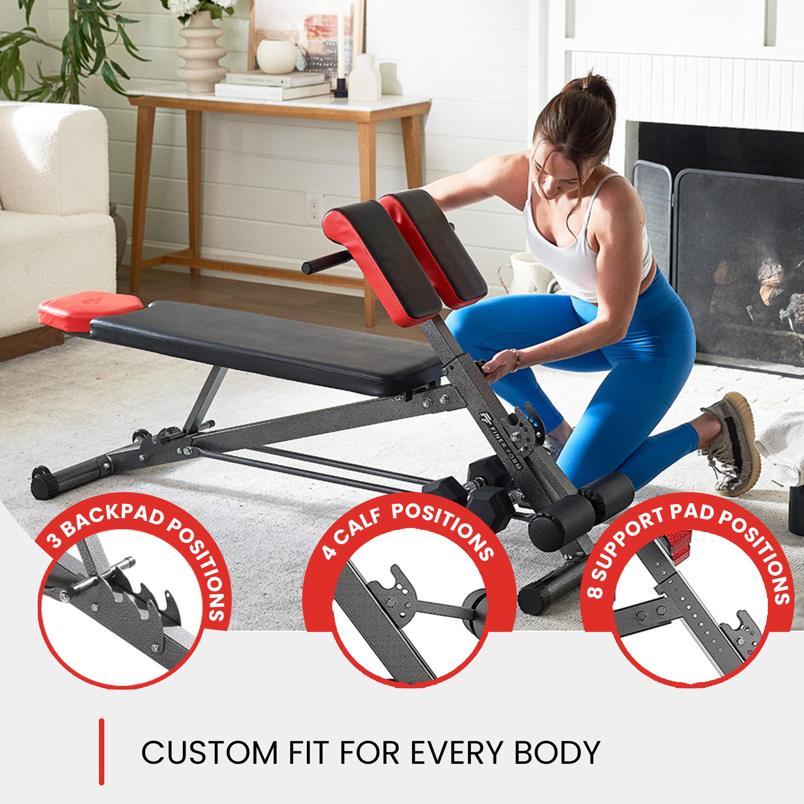 FF FINER FORM Multi-Functional Weight Bench for Home Gym Workout