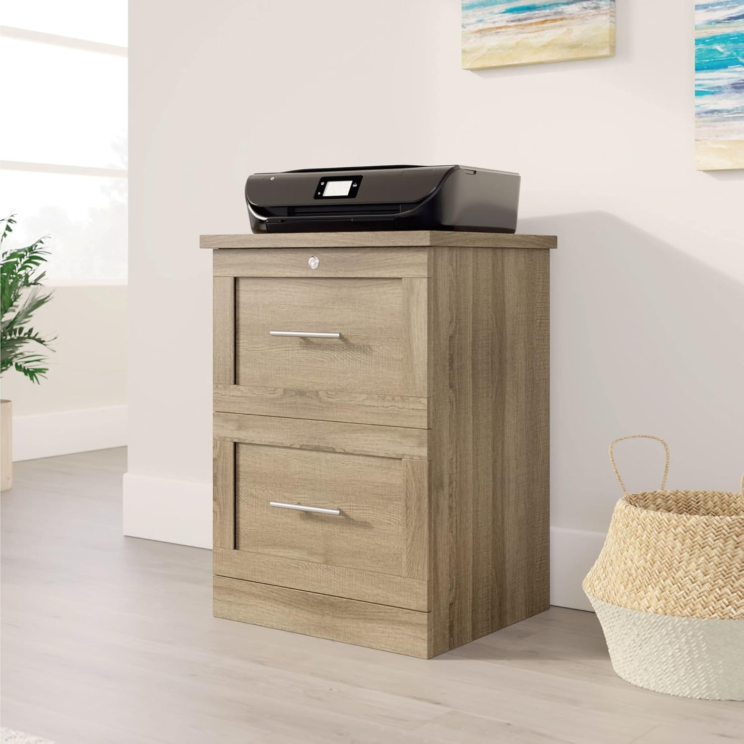 Realspace® 17" D Vertical 2-Drawer File Cabinet, Spring Oak