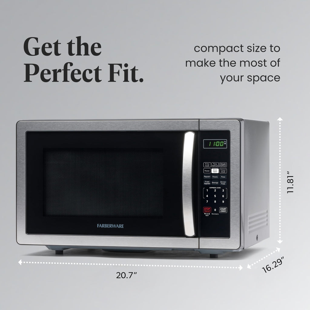 FARBERWARE 1.1 Cu. Ft. 1000W Countertop Microwave Oven
