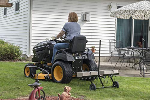 Agri-Fab 45543 100 lb. Tow Spiker/Seeder/Spreader, Black & 40-Inch Tine Tow Dethatcher 45294,Black