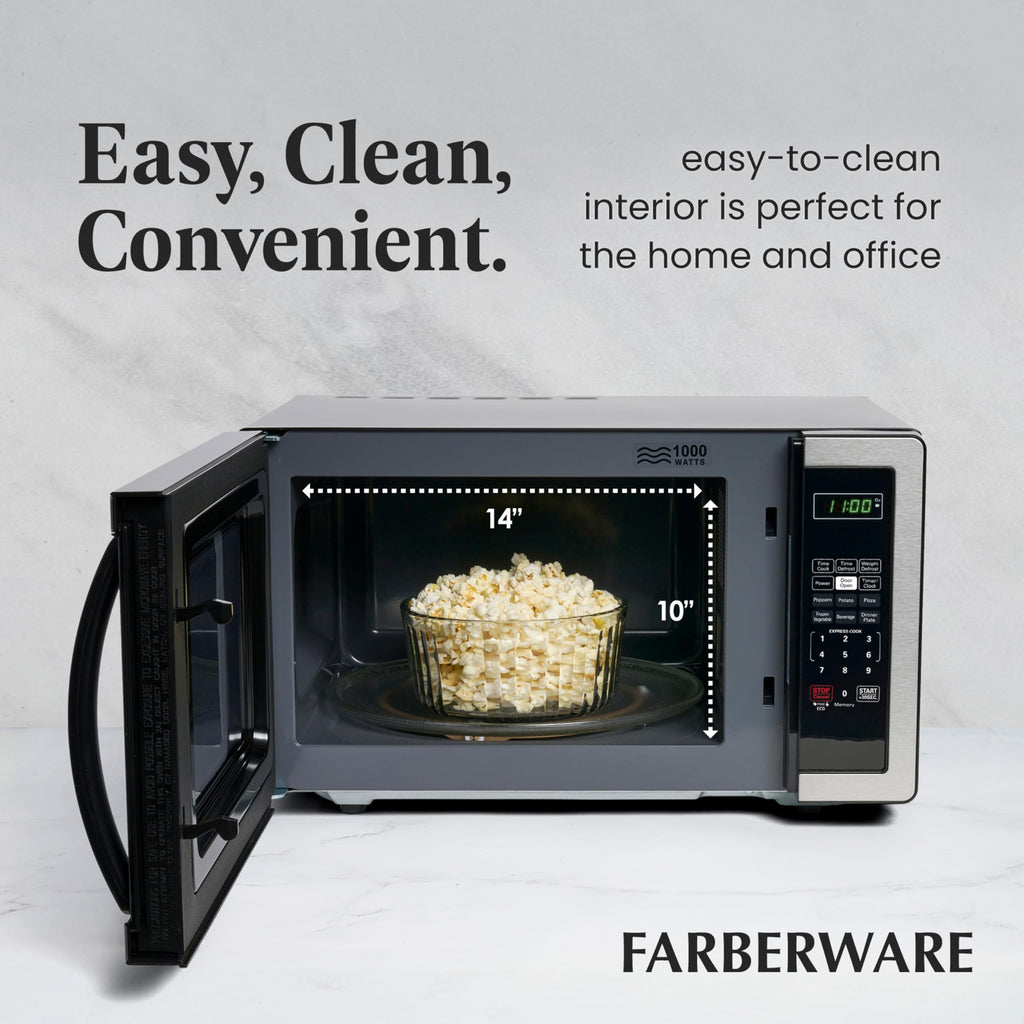 FARBERWARE 1.1 Cu. Ft. 1000W Countertop Microwave Oven