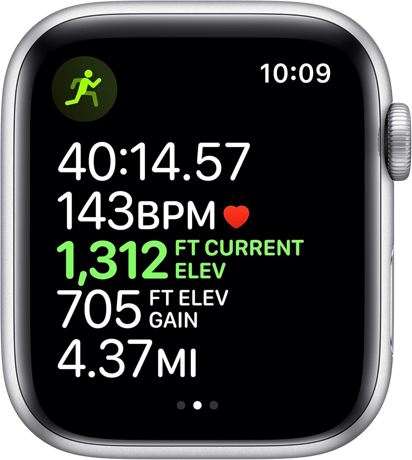 Apple Watch Series 5 (GPS, 44MM) - Silver Aluminum Case with White Sport Band (Renewed)
