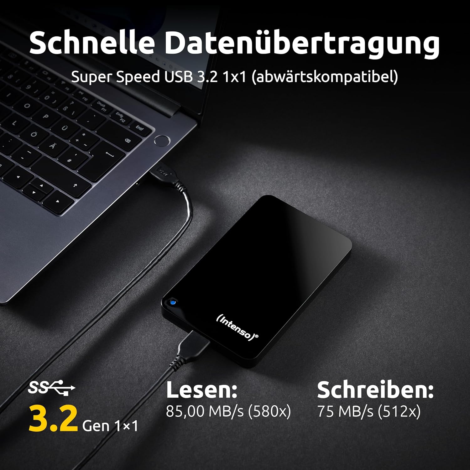 Intenso 6023560 1TB Memory Drive USB 3.0 2.5" External Hard Drive