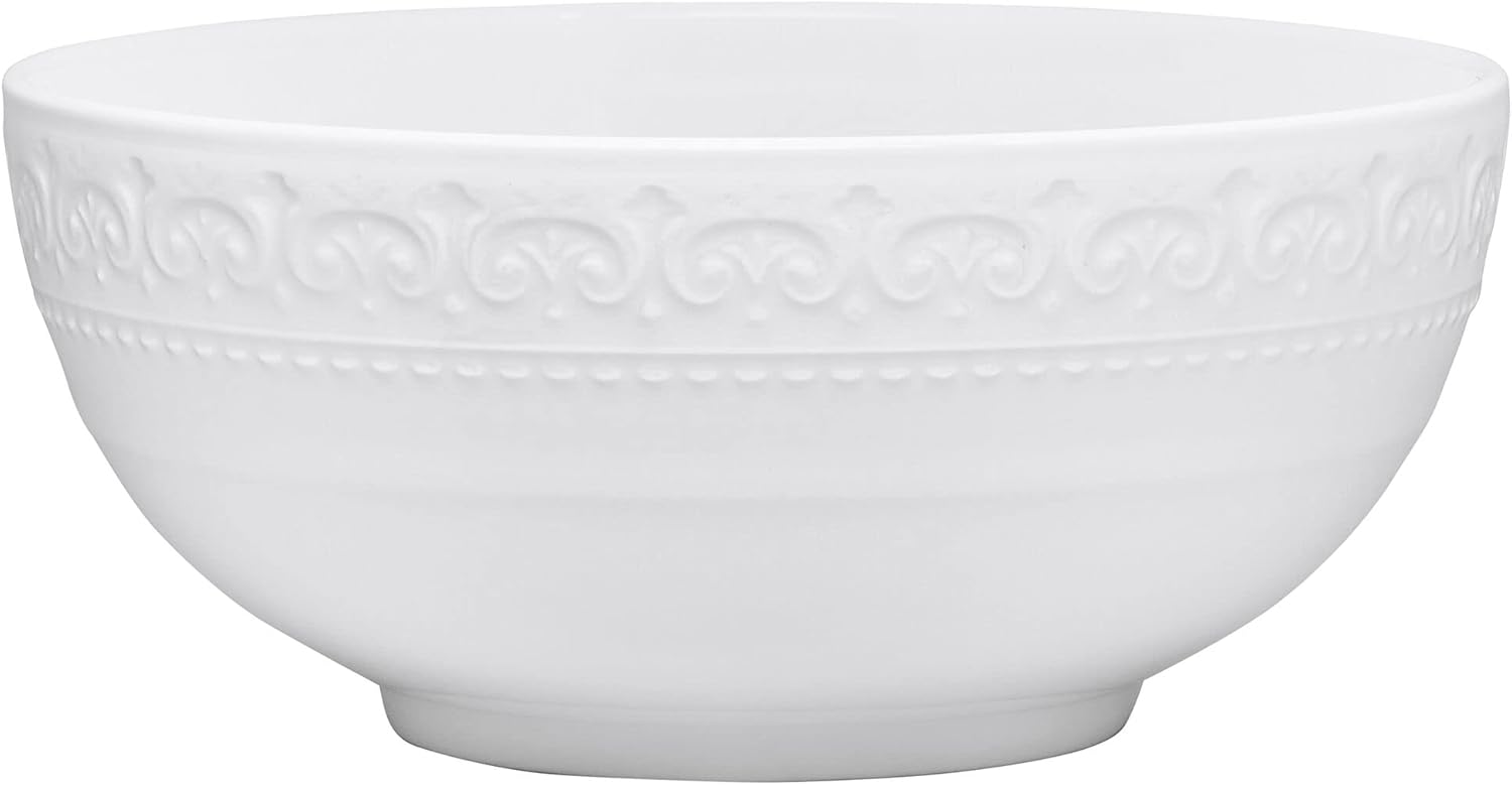 Mikasa Crown White Chip Resistant 18 Piece Dinnerware Set, Service for 6