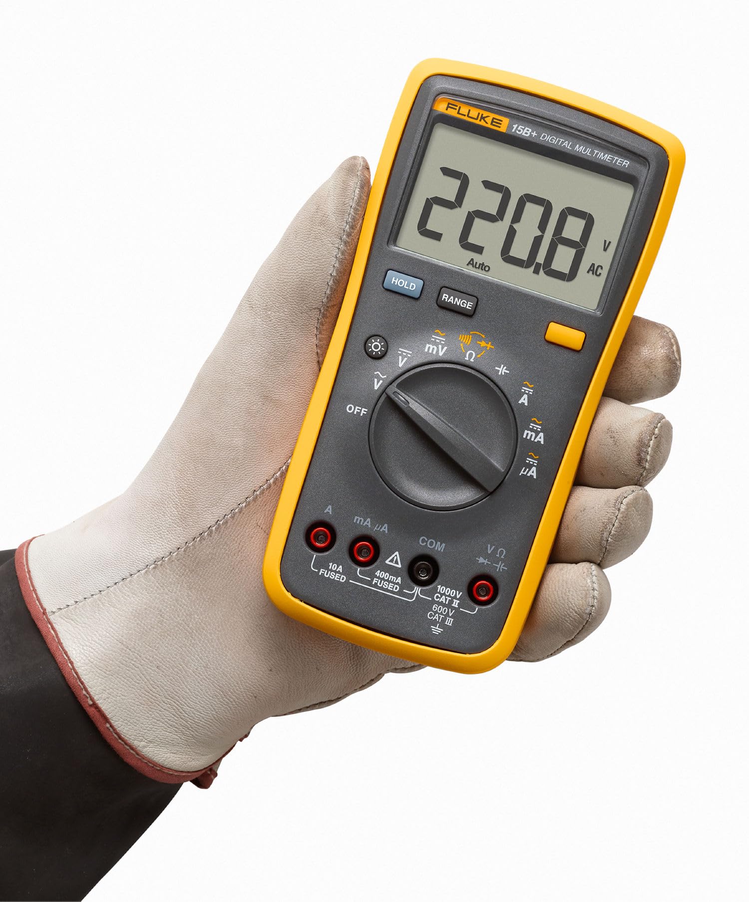 FLUKE 15B+ Digital Multimeter for AC/DC Voltage & Current