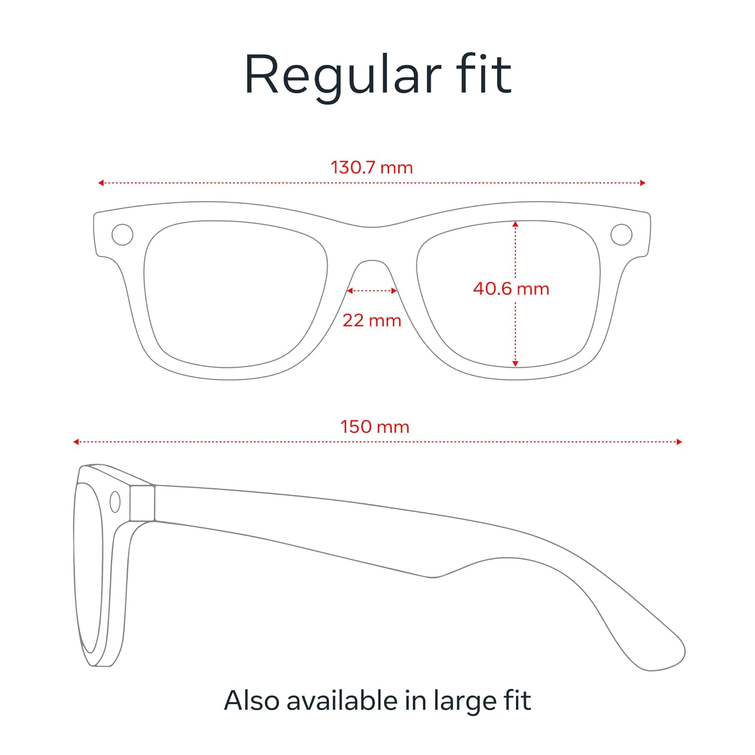 Ray-Ban Meta (Gen 1), Wayfarer, Shiny Black | Smart AI Glasses for Men, Women — 12 MP Ultra-Wide Camera, Open-Ear Speakers for Audio, Video Recording and Bluetooth — Green Lenses — Sunglasses
