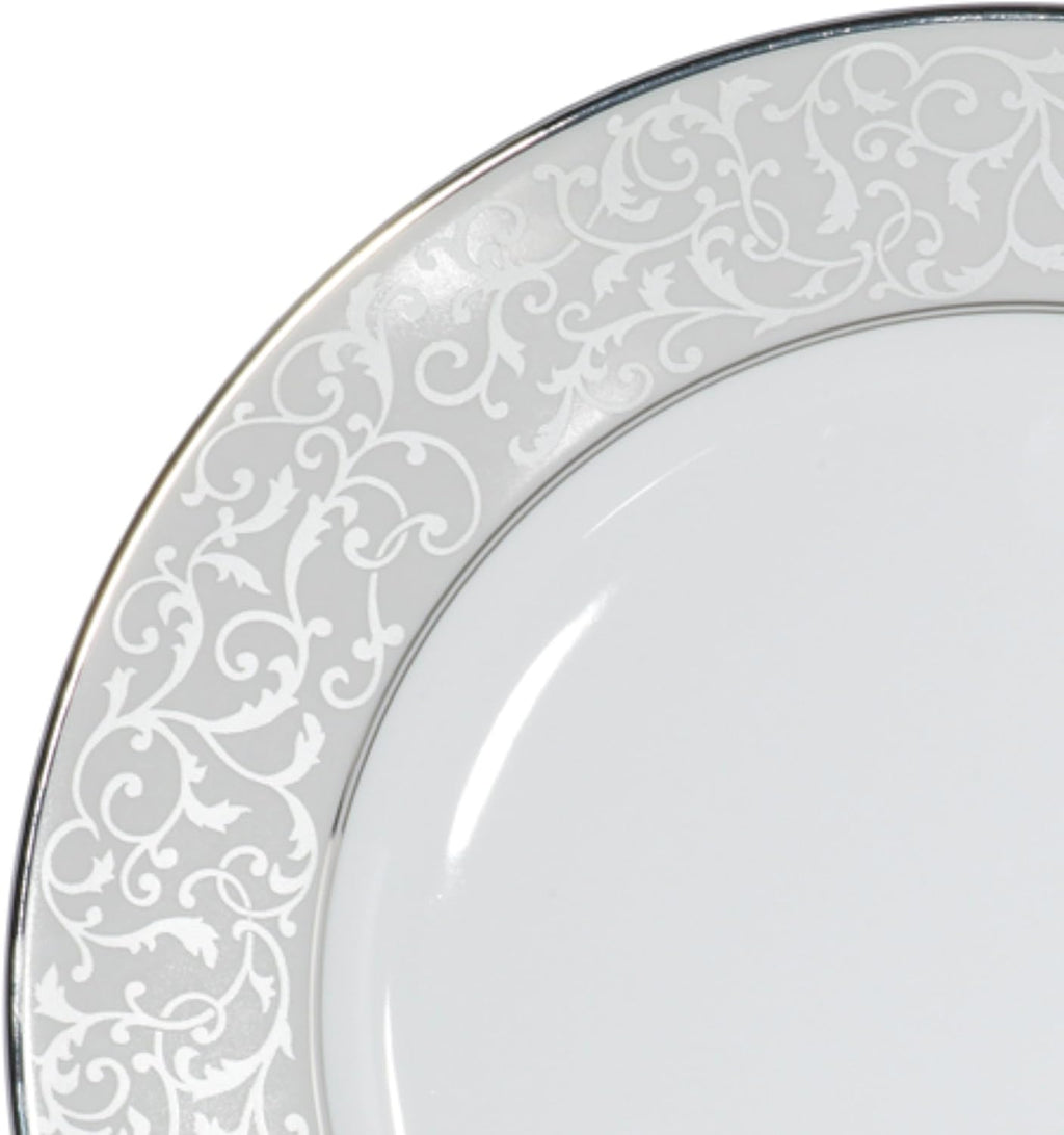 Mikasa Parchment 40-Piece Dinnerware Set, Service for 8, Durable Porcelain Plates, Bowls, and Mugs with Contemporary Design, Dishwasher Safe
