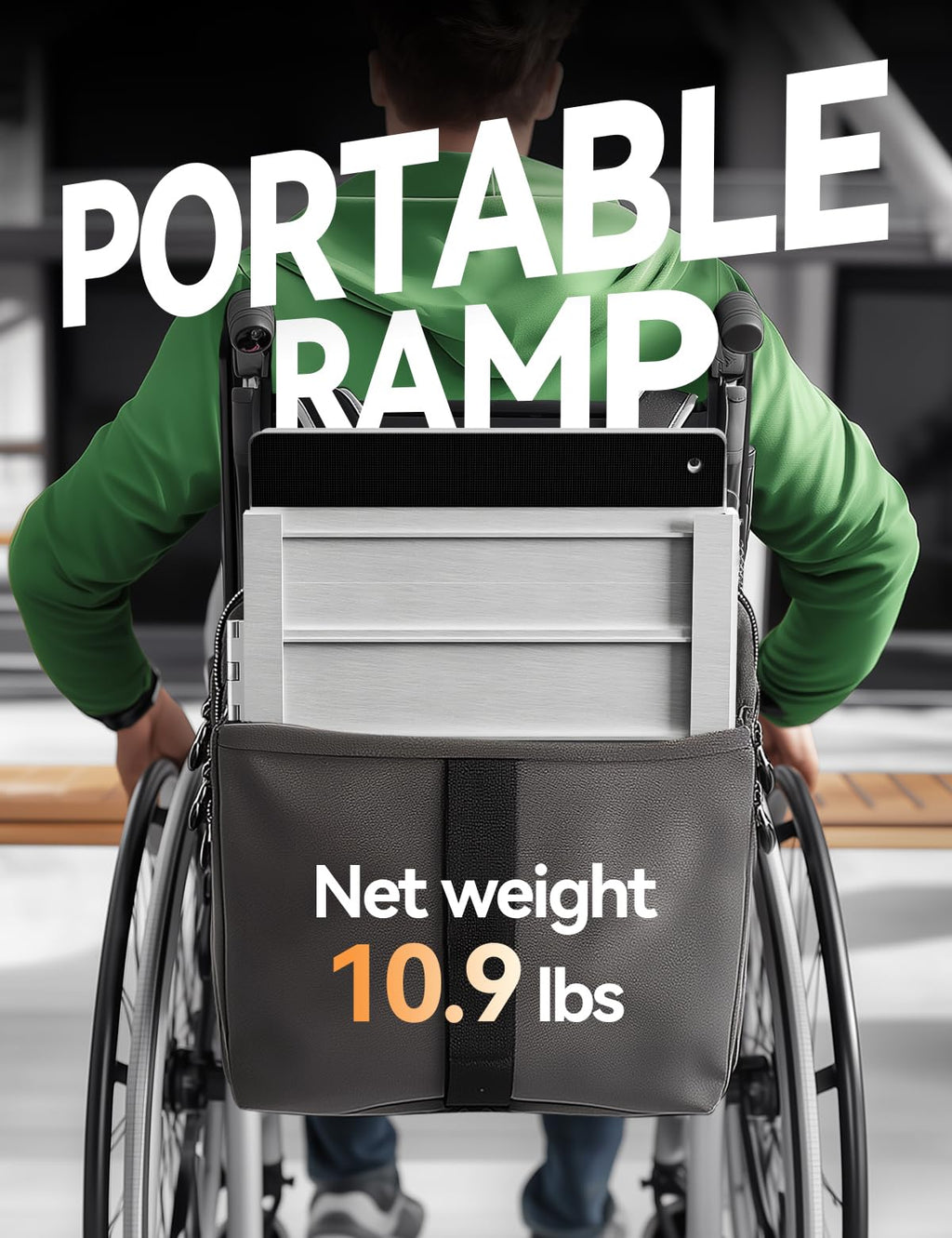 FACHNUO TOOL FACHNUO 2 Feet Portable Wheelchair Ramp - Aluminum